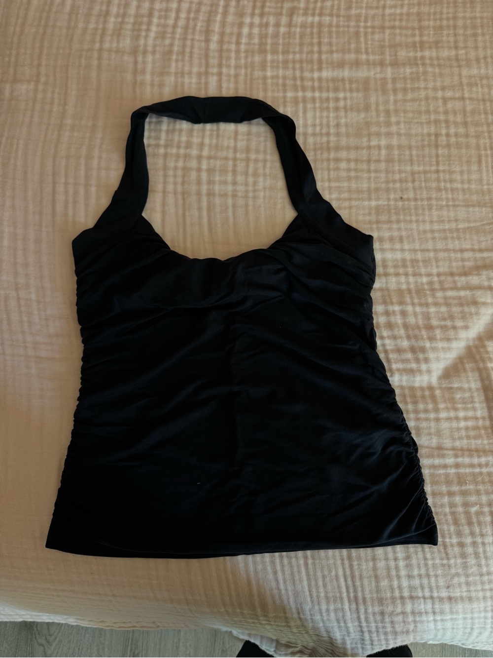 Aritzia Wilfred Navy Halter Top